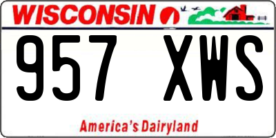 WI license plate 957XWS