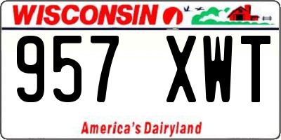 WI license plate 957XWT
