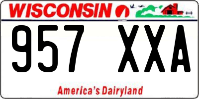 WI license plate 957XXA