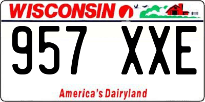 WI license plate 957XXE