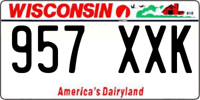 WI license plate 957XXK