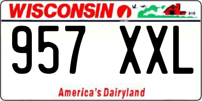 WI license plate 957XXL