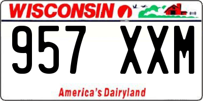 WI license plate 957XXM