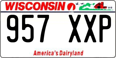 WI license plate 957XXP