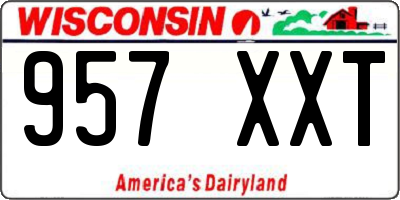 WI license plate 957XXT