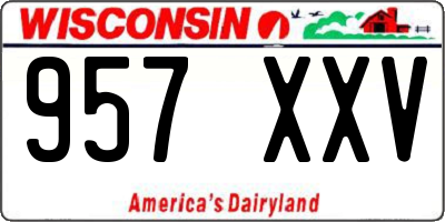 WI license plate 957XXV