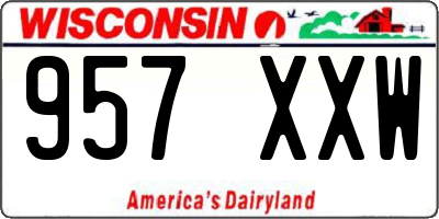 WI license plate 957XXW