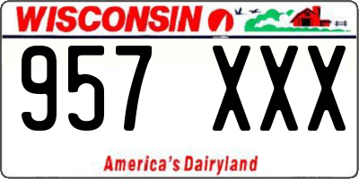 WI license plate 957XXX