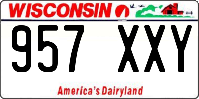WI license plate 957XXY