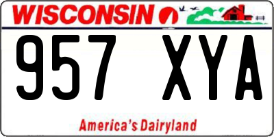 WI license plate 957XYA