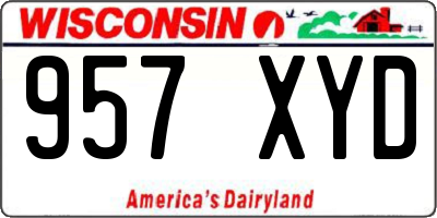 WI license plate 957XYD