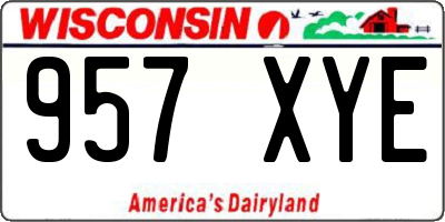 WI license plate 957XYE