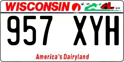 WI license plate 957XYH