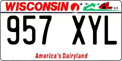 WI license plate 957XYL