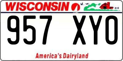 WI license plate 957XYO