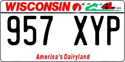 WI license plate 957XYP