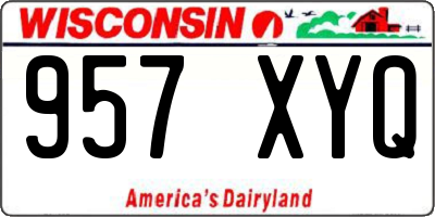 WI license plate 957XYQ