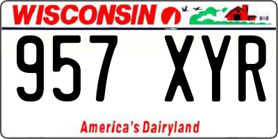 WI license plate 957XYR