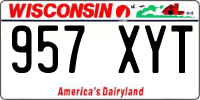 WI license plate 957XYT