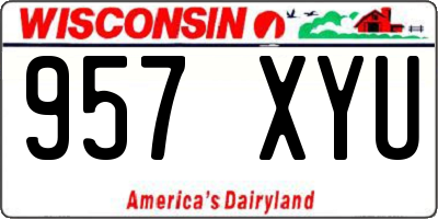 WI license plate 957XYU
