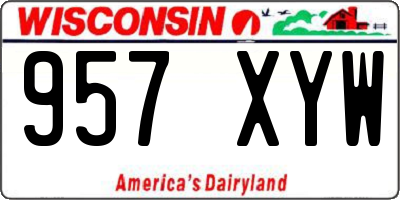 WI license plate 957XYW