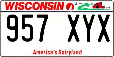 WI license plate 957XYX