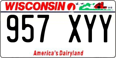 WI license plate 957XYY