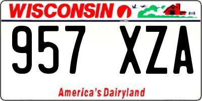 WI license plate 957XZA