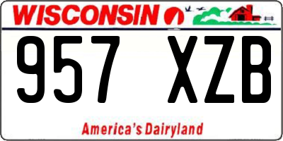 WI license plate 957XZB