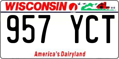 WI license plate 957YCT