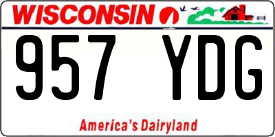 WI license plate 957YDG