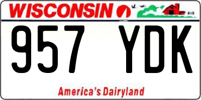 WI license plate 957YDK