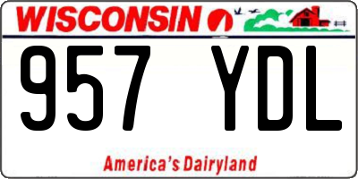 WI license plate 957YDL