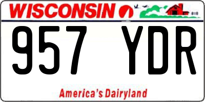 WI license plate 957YDR