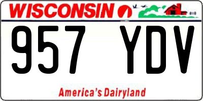 WI license plate 957YDV