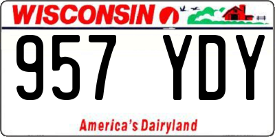 WI license plate 957YDY