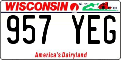 WI license plate 957YEG