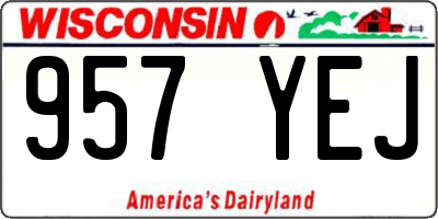 WI license plate 957YEJ