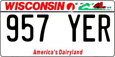WI license plate 957YER