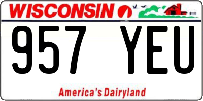 WI license plate 957YEU