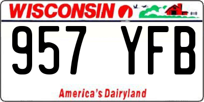 WI license plate 957YFB
