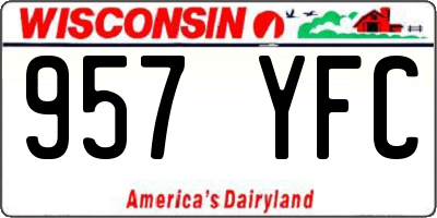 WI license plate 957YFC