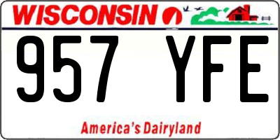 WI license plate 957YFE