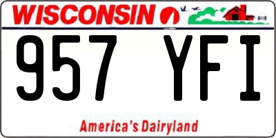 WI license plate 957YFI