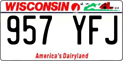 WI license plate 957YFJ