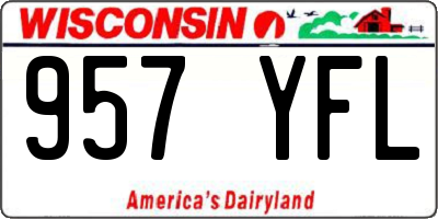 WI license plate 957YFL