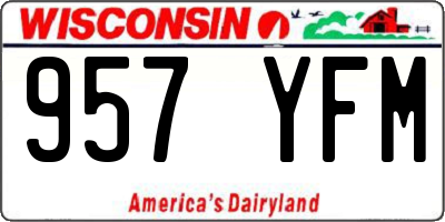 WI license plate 957YFM