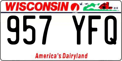 WI license plate 957YFQ
