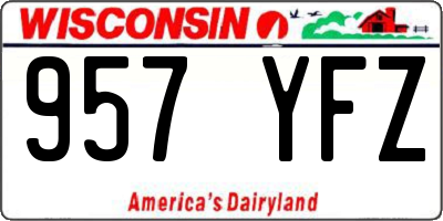WI license plate 957YFZ