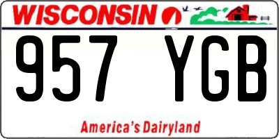 WI license plate 957YGB